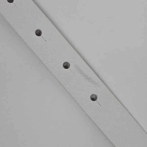 Kate Spade Leather Slim White Belt with Glitter Spade Buckle, Small - Picture 12 of 15